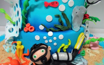 ¡Una super tarta para perderte por las profundidades marinas!